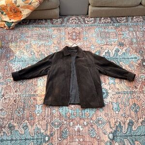 Men's Dark Brown Suede Jacket